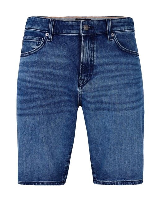 Boss Blue Versatile Denim Shorts for men
