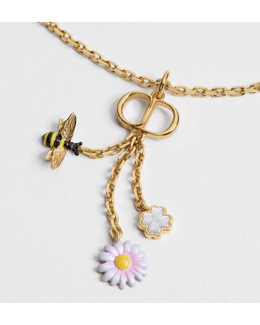 Dior Metallic Cd Garden Necklace