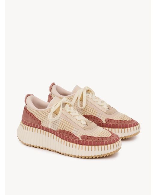 Chloé Pink Chloé Nama Sneakers