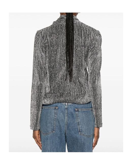 IRO Gray Long-Sleeved Blouse