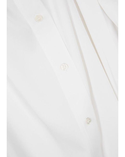 Vince White Stretch-Silk Shirt
