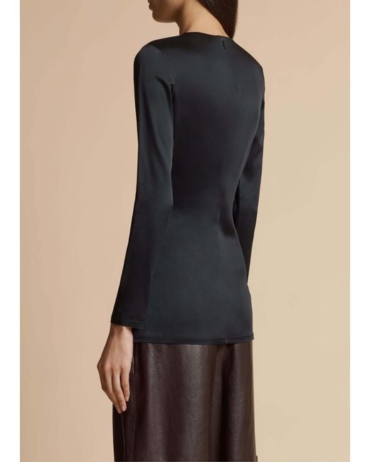 Khaite Black Long-Sleeved T-Shirt