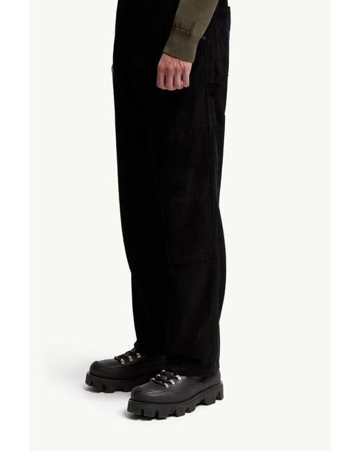 Moncler Black Corduroy Jogging Trousers for men