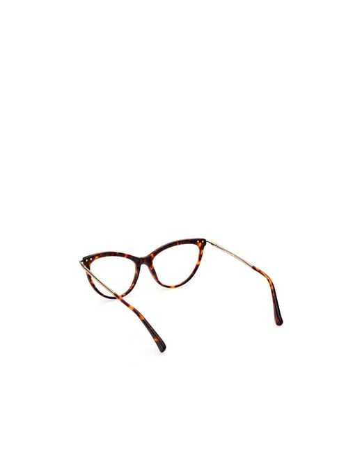 Max Mara White Cat-Eye Frame Glasses