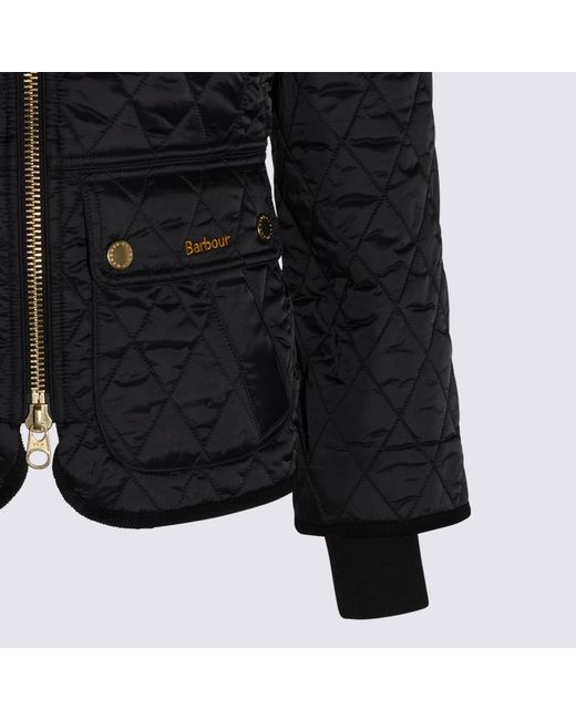 Barbour Black Zip-Up Padded Jacket