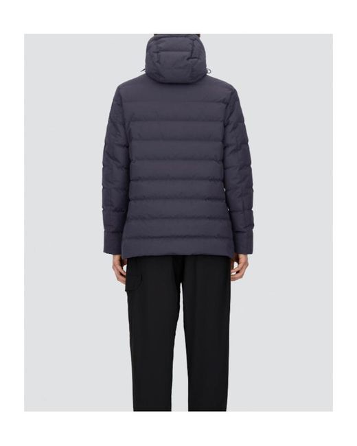 Herno Blue Hooded Padded Coat for men