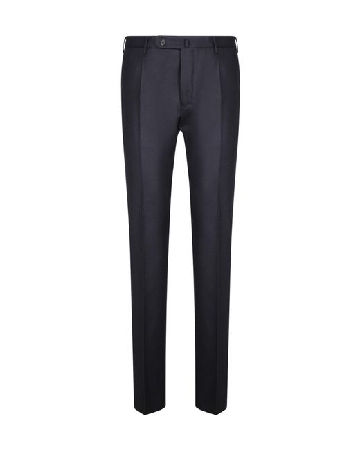 Incotex Blue Straight-Leg Wool Pants for men