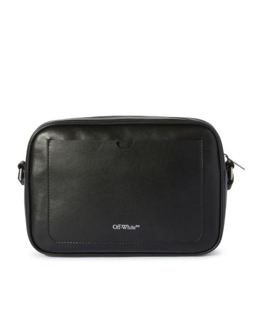 Off-White c/o Virgil Abloh Black Jitney Quote Camera Bag for men