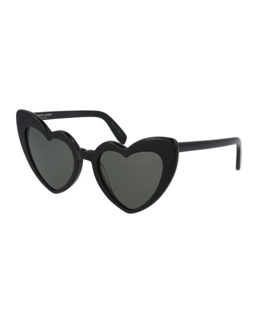 Saint Laurent Black Eyewear Heart Shaped Sunglasses