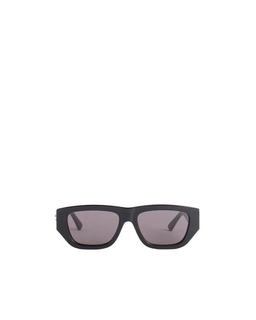 Bottega Veneta White Eyewear Rectangle Framed Sunglasses for men