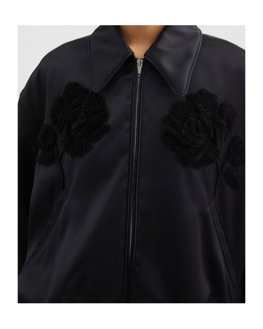 Jil Sander Black Duchess-Satin Jacket