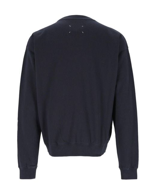 Maison Margiela Blue Double Layered Sweatshirt for men