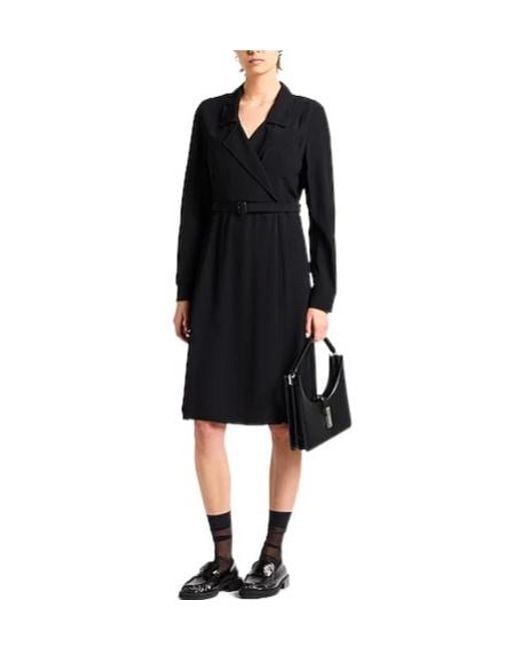 Burberry Black Solid Blazer Dress