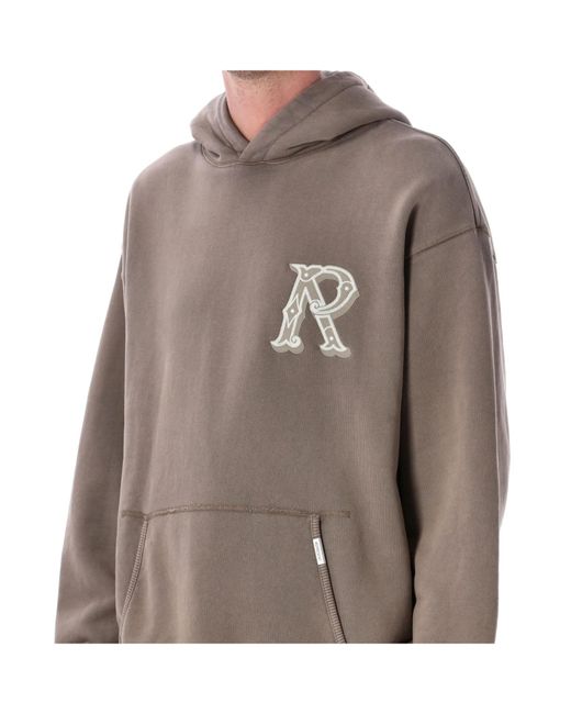 Represent Gray Western Initial Logo Hoodie for men