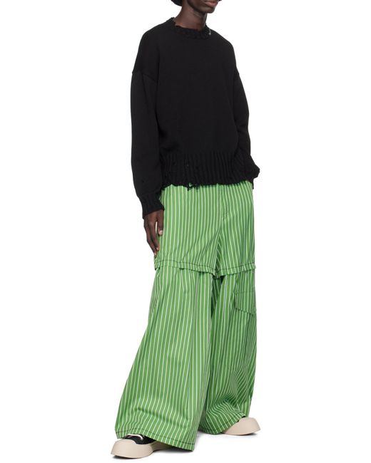 Marni Black Destroyed Effect Sweater for men