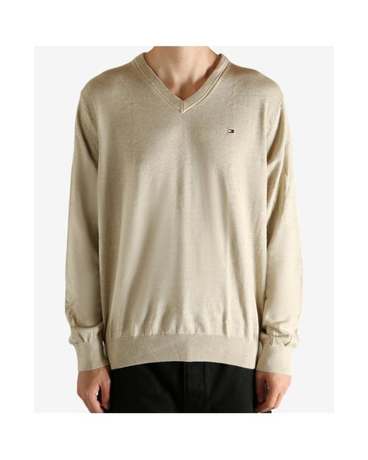 Tommy Hilfiger White Syracuse V-Neck Jumper for men