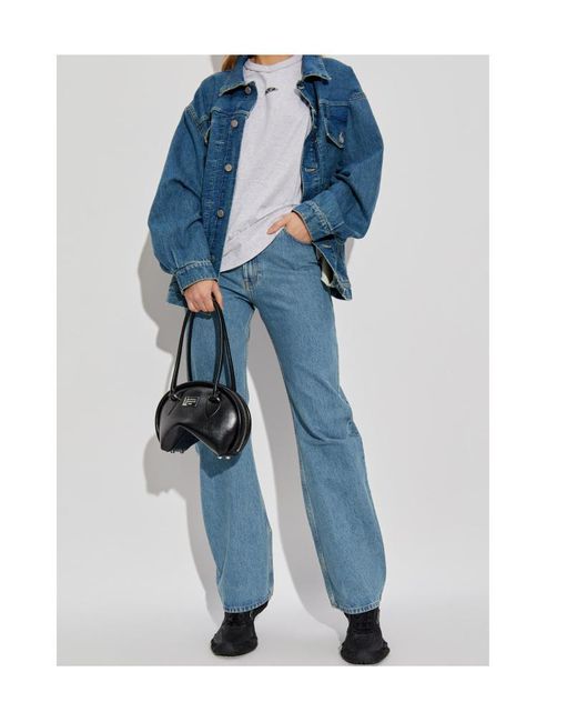 Vetements Blue Button-Fastening Flap-Pocket Denim Jacket