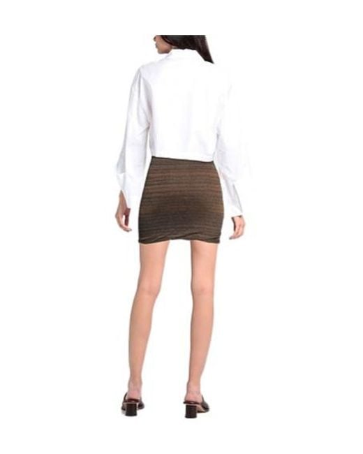 Isabel Marant Brown Solid-Color Knit Midi Skirt