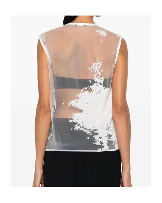 Ann Demeulemeester White Translucent Vest