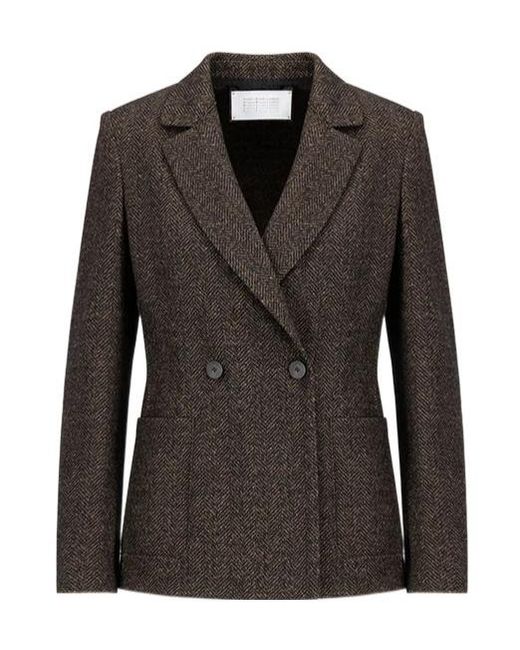 Harris Wharf London Black Double-Breasted Blazer