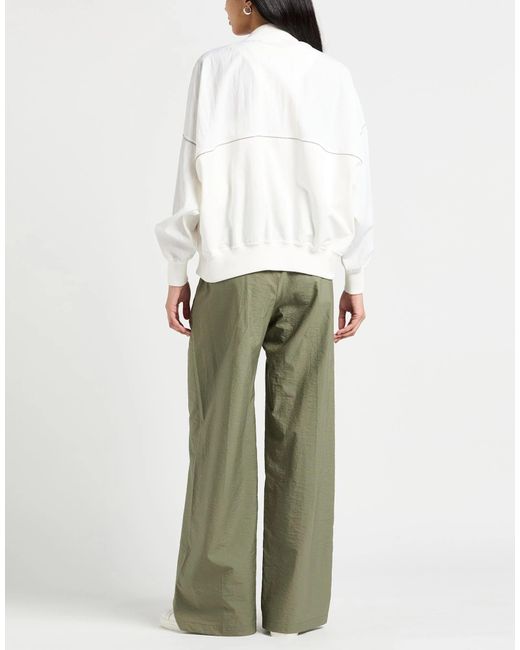 Brunello Cucinelli White Basic Color Baseball Jacket