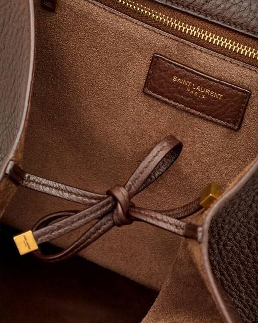 Saint Laurent Brown Le 5 À 7 Bea Shopping Bag