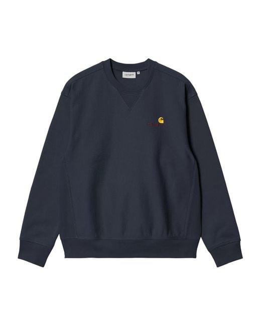 Carhartt Blue American Script Logo Sweatshirt for men