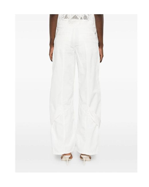 Blumarine White Wide Leg Pants