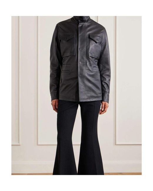 Gabriela Hearst Black Long-Sleeved Leather Jacket