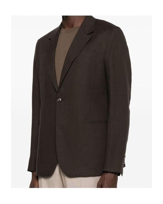 Emporio Armani Black Single-Breasted Blazer for men