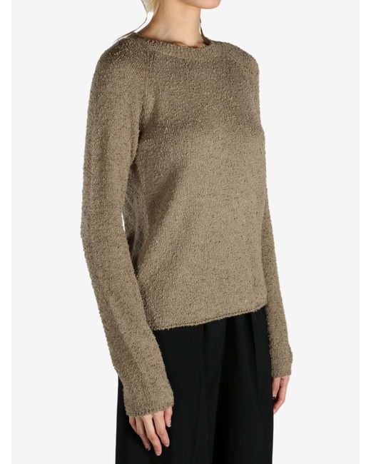 The Row Brown Kathy Crewneck Knitted Jumper
