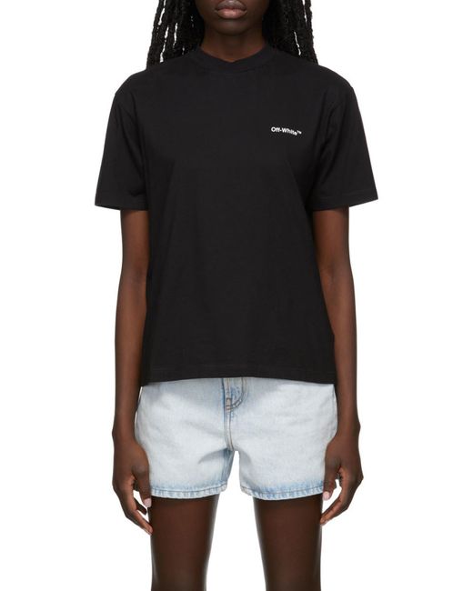 Off-White c/o Virgil Abloh Black Diag Printed Crewneck T-Shirt