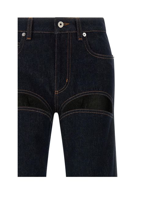 Jean Paul Gaultier Blue Maxi Turn-Up Jeans