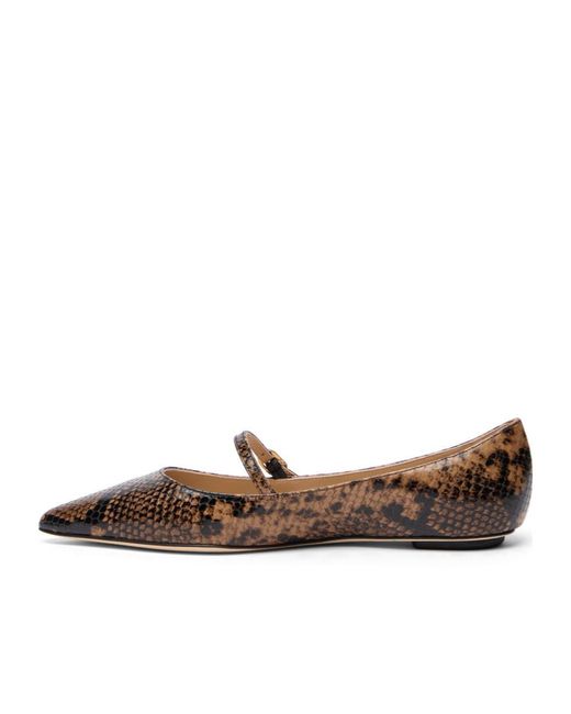 Stuart Weitzman Brown Emilia Mary Jane Flat