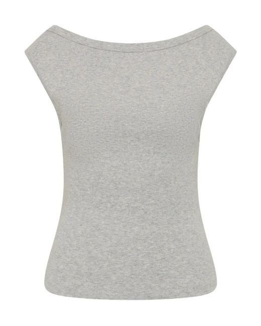 St. Agni Gray Ballerina Top