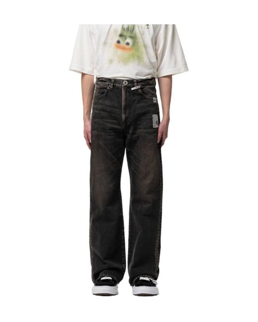 Maison Mihara Yasuhiro Black Flared Denim Pants for men