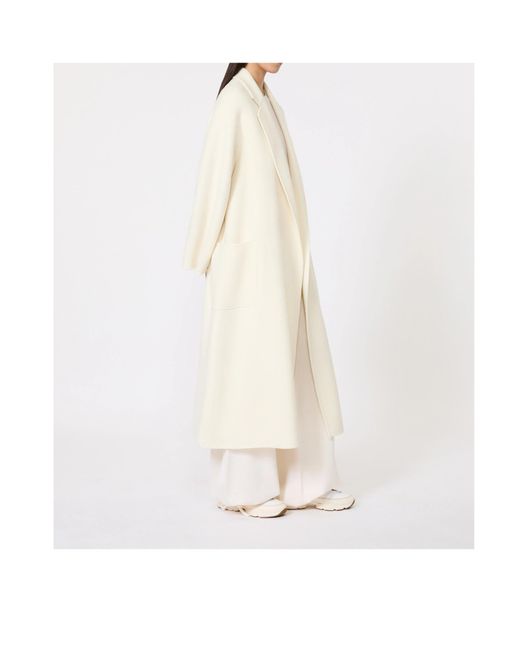 Max Mara White Long-Sleeved Coat