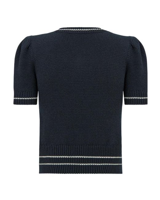 Dior Black 'Christian Short-Sleeved Sweater