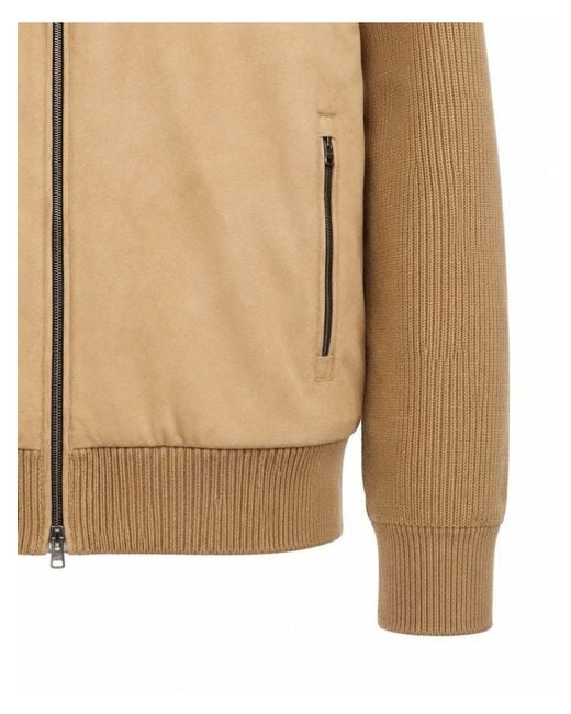 Herno Natural Long-Sleeve Wool Cardigan for men