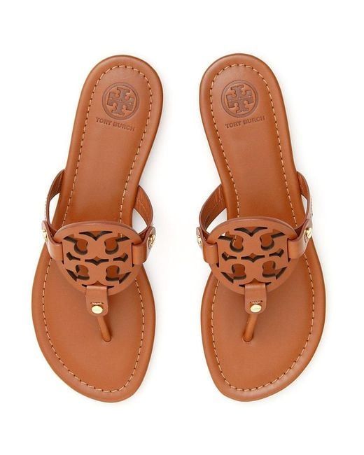 Tory Burch Brown Miller Flat Sandals