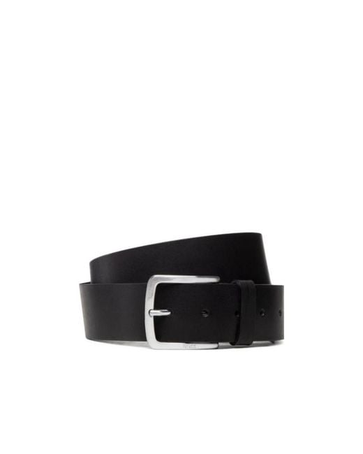 Boss Black Boss Logo Engraved Buckle Belt for men
