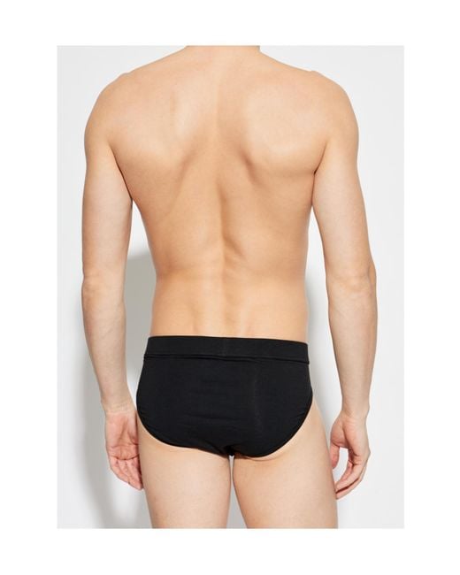 DSquared² Black Logo Briefs for men