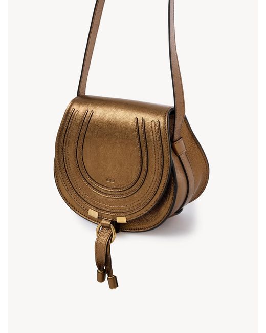 Chloé Brown Small Marcie Leather Shoulder Bag