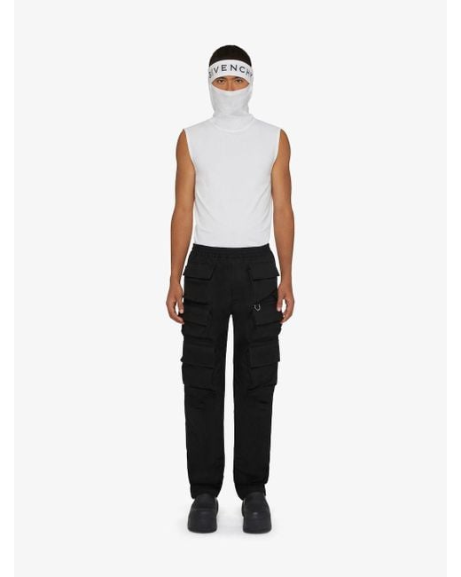 Givenchy White Sleeveless Balaclava Top for men