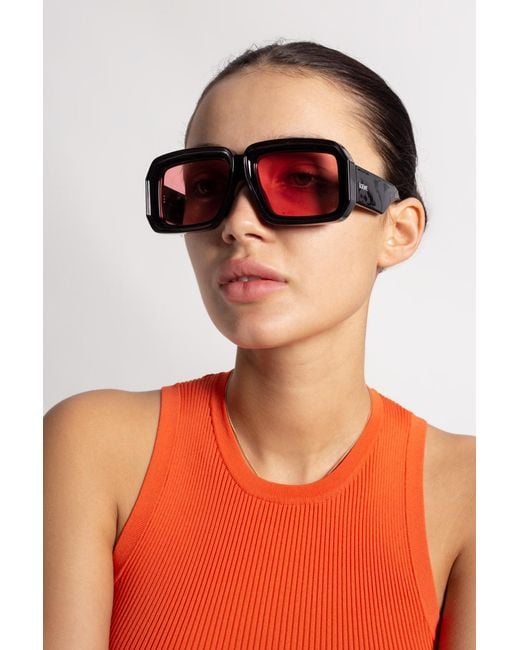 Loewe Pink Square Frame Sunglasses