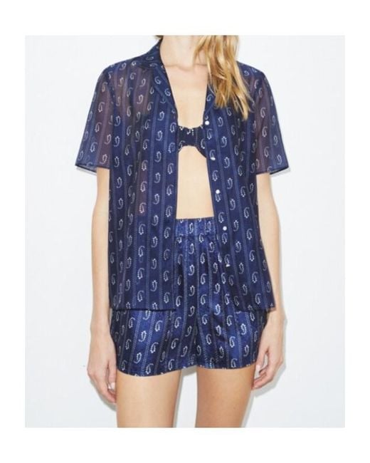 Tory Burch Blue Camp Shorts