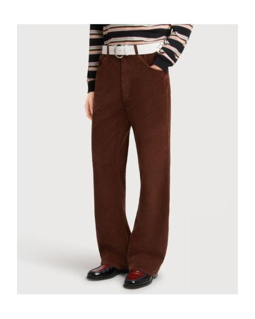 Marni Brown Corduroy Flared Trousers for men