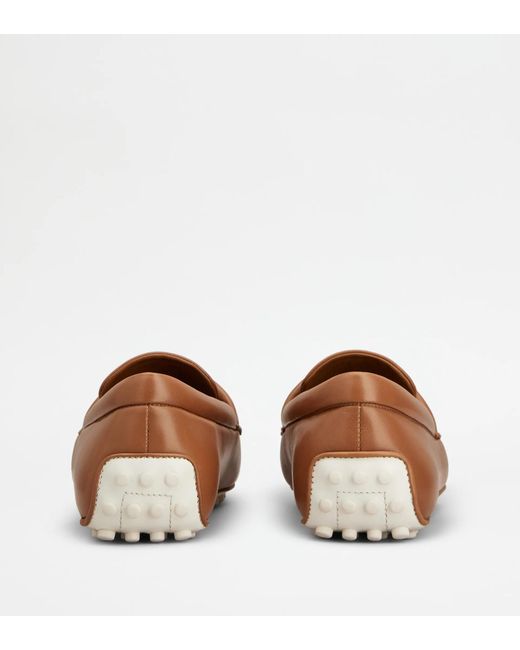 Tod's Brown Round-Toe Loafers for men