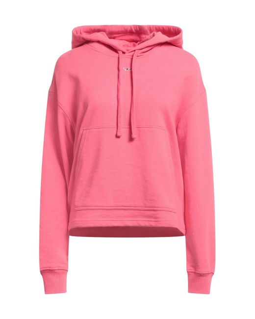 DIESEL Pink Solid-Color Hoodie
