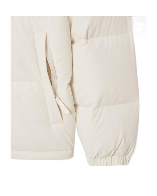 Lacoste White Zip-Up Padded Jacket for men